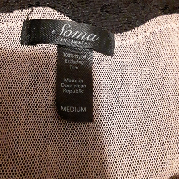 SOMA Intimates BLACK LACE SHORT SLEEVE - Picture 7 of 8